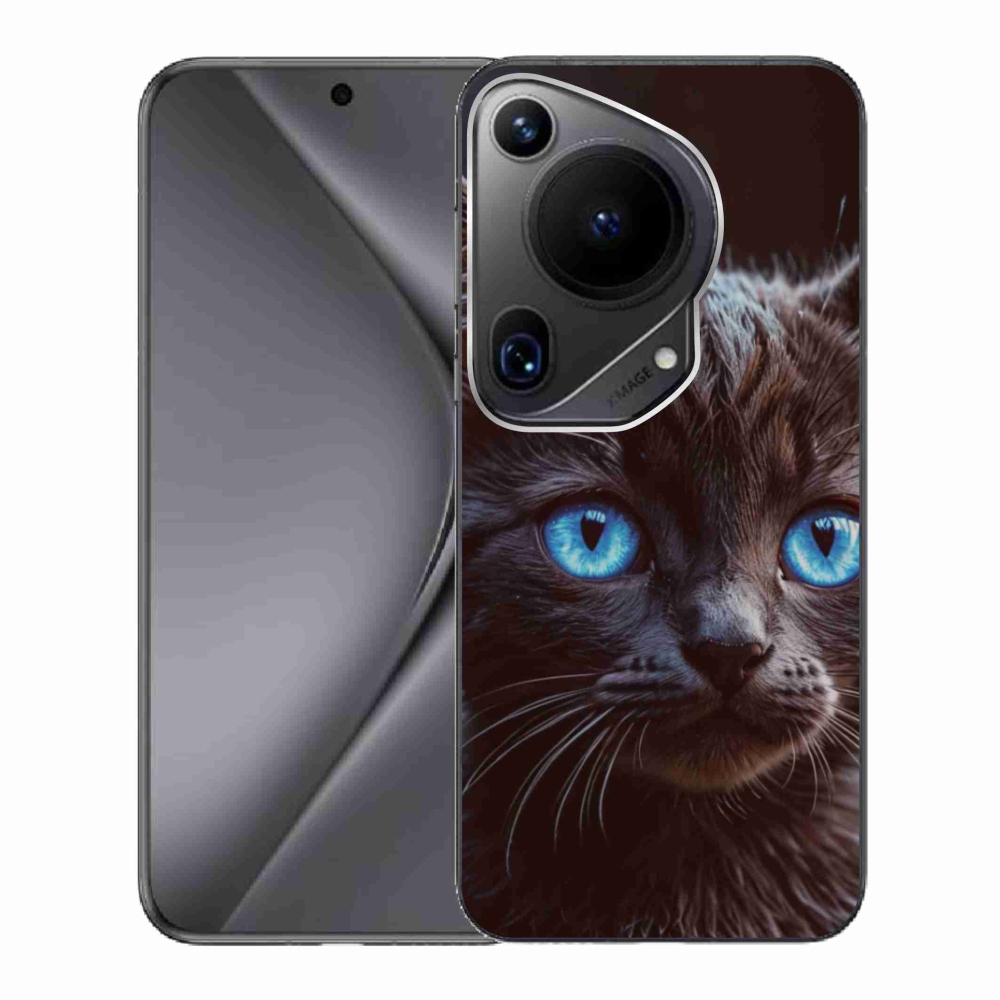 Gél borítás mmCase a Huawei Pura 70 Ultra készülékhez - fekete cica 2