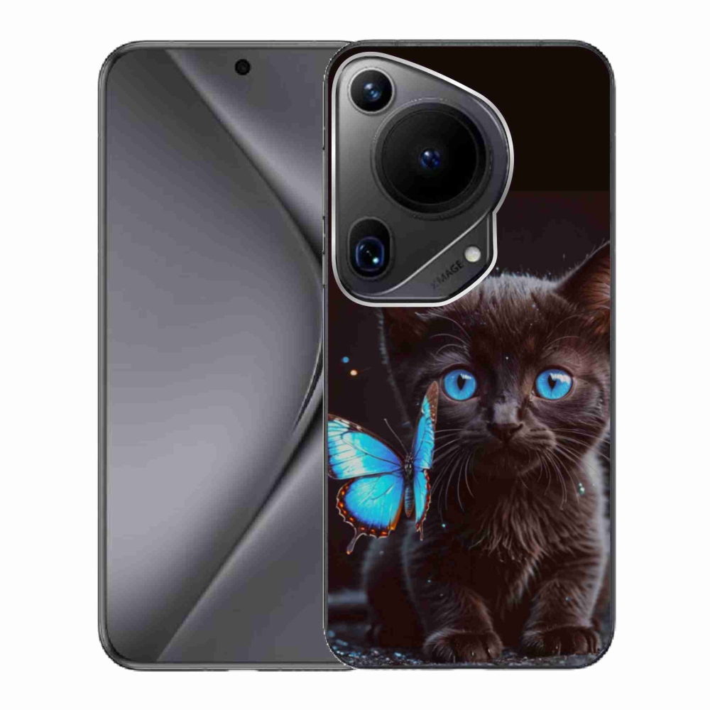 Gél borítás mmCase a Huawei Pura 70 Ultra számára - fekete cica 3