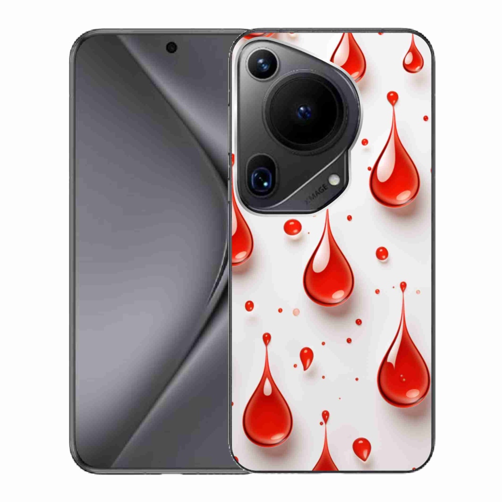 Zselés borítás mmCase a Huawei Pura 70 Ultra készülékhez - piros cseppek