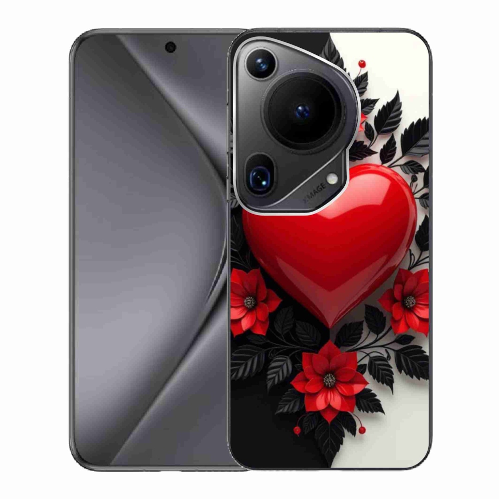 Gél borítás mmCase a Huawei Pura 70 Ultra készülékhez - piros szív