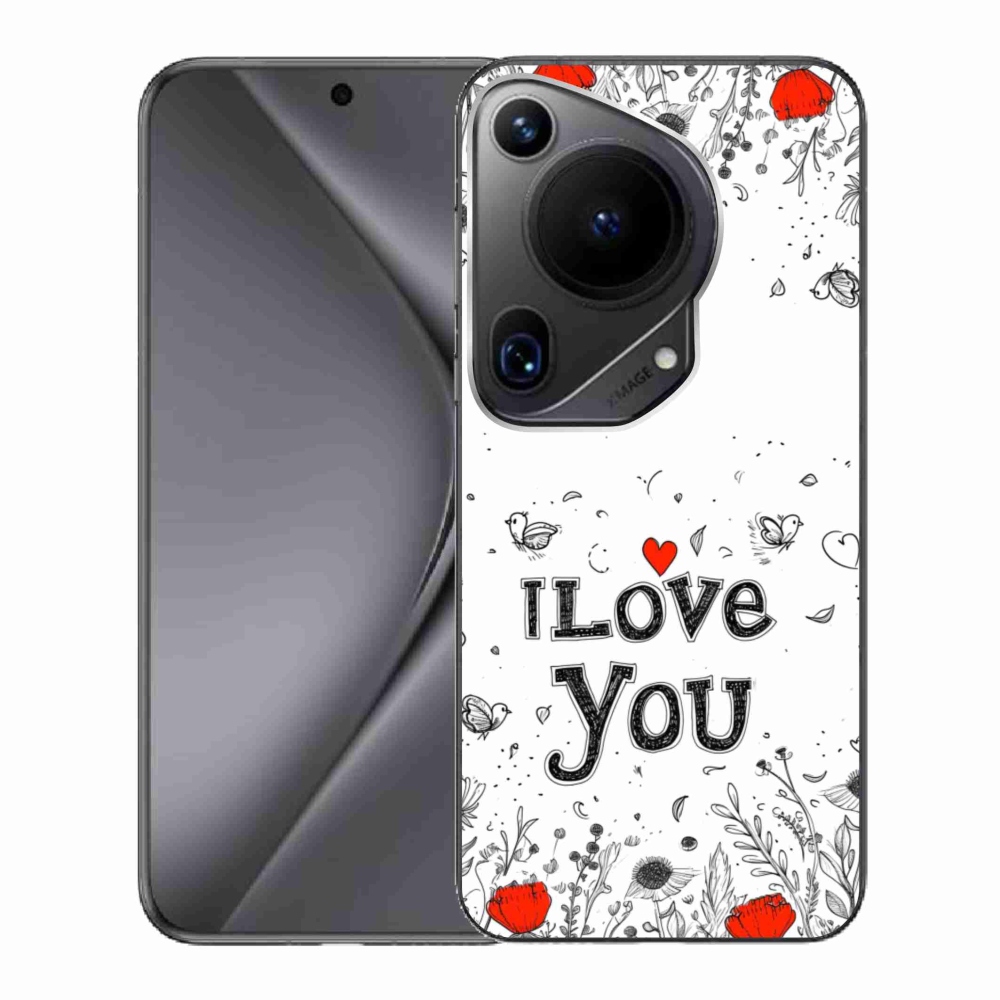 Gél borító mmCase a Huawei Pura 70 Ultra készülékhez - I love you fehér háttérrel