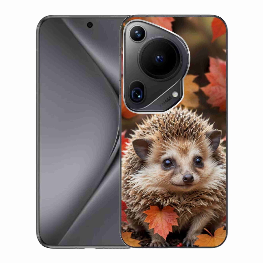 mmCase gélhuzat a Huawei Pura 70 Ultra-hoz – sündisznó a levelek között