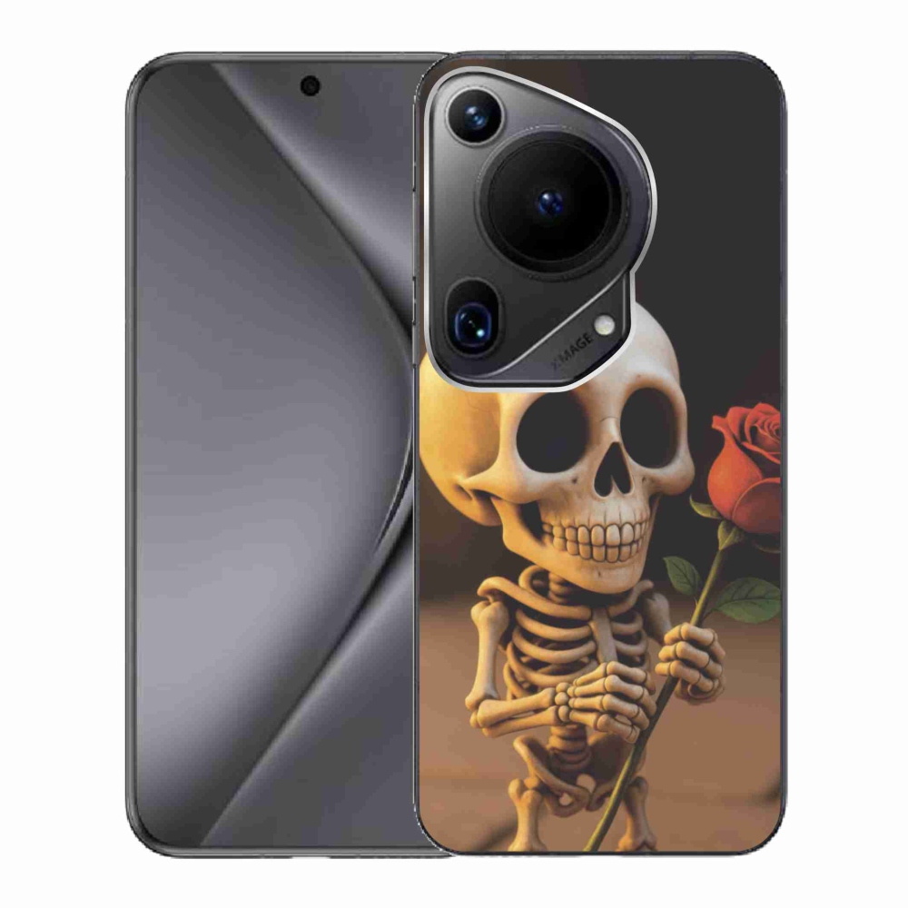 Gél borítás mmCase a Huawei Pura 70 Ultra - csontváz rózsával