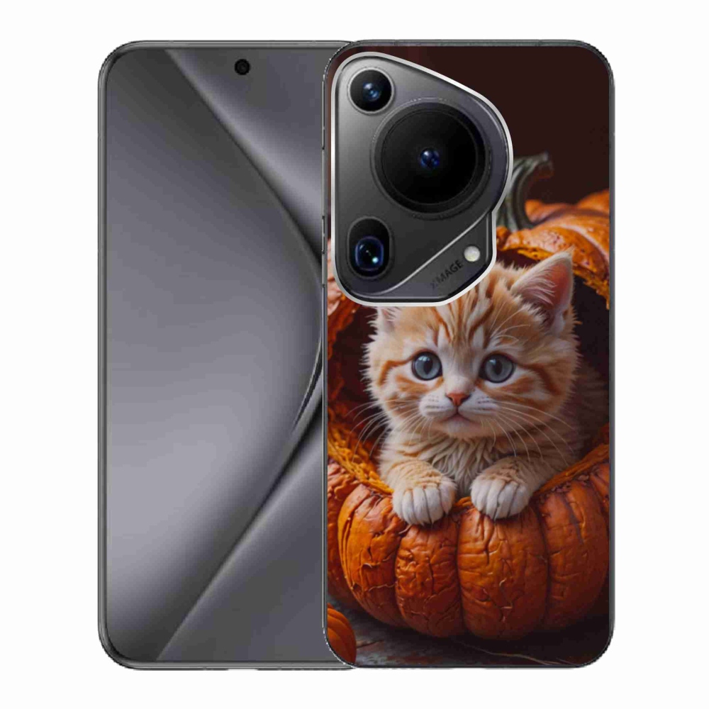 Gél borítás mmCase a Huawei Pura 70 Ultra - cica és tök 2