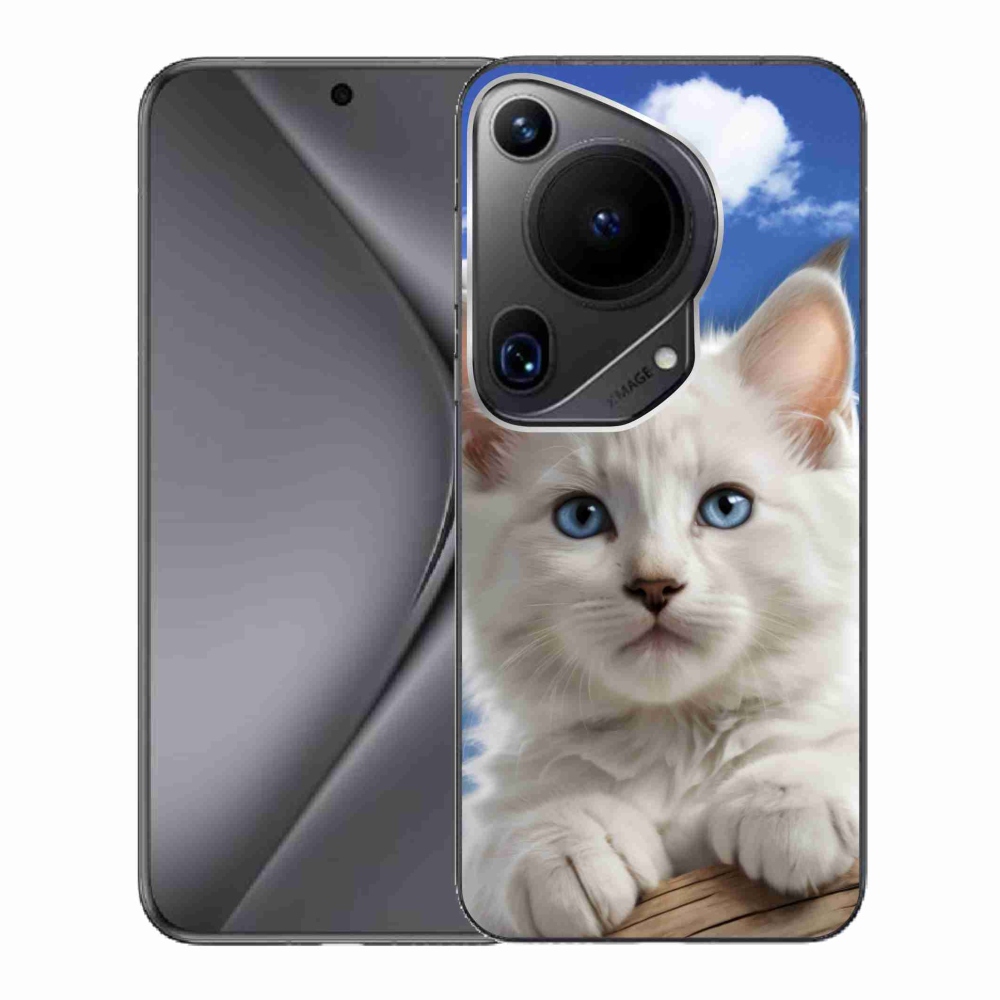 mmCase gél tok a Huawei Pura 70 Ultra-hoz – cica és felhők