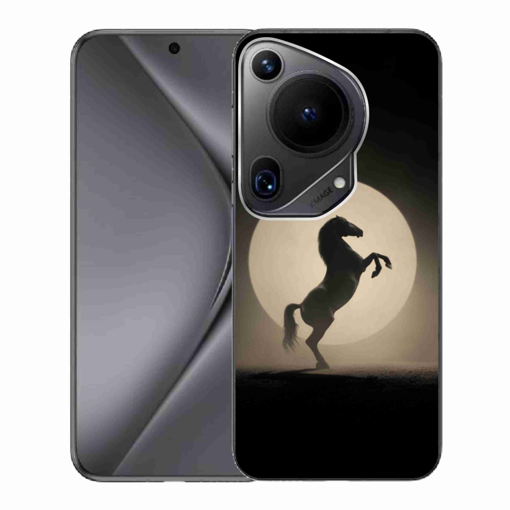 Zselés borítás mmCase a Huawei Pura 70 Ultra számára - ló sziluettben