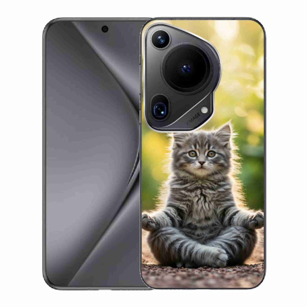 Gél borító mmCase a Huawei Pura 70 Ultra számára - meditáló cica