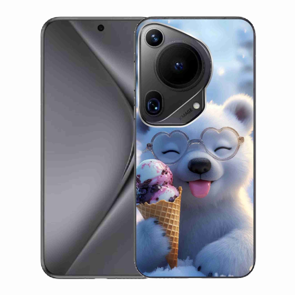 mmCase gél tok a Huawei Pura 70 Ultra-hoz – mackó fagylalttal