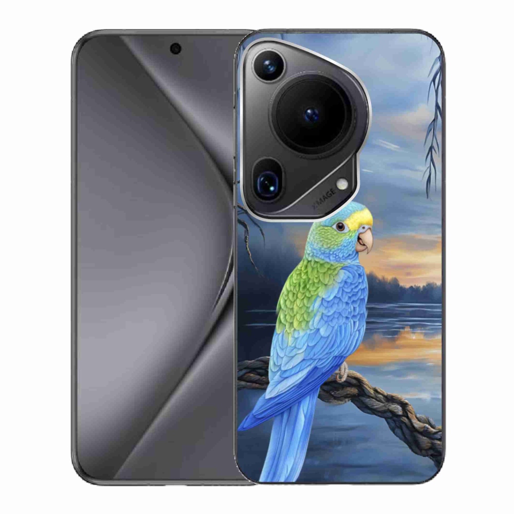 Zselés borítás mmCase a Huawei Pura 70 Ultra készülékhez - kék papagáj