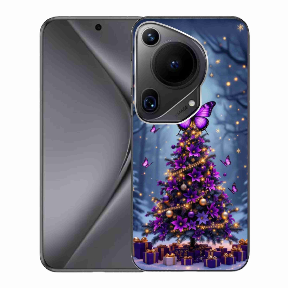 mmCase gél tok a Huawei Pura 70 Ultra-hoz – pillangós karácsonyfa