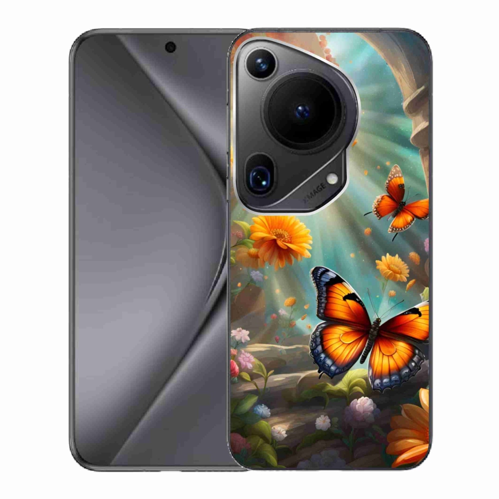 Gél borítás mmCase a Huawei Pura 70 Ultra készülékhez - pillangókert 2