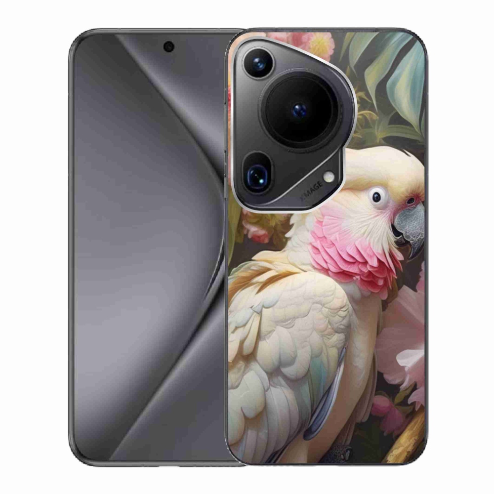 Gél borítás mmCase a Huawei Pura 70 Ultra készülékhez - papagáj kakadu rózsaszín 2