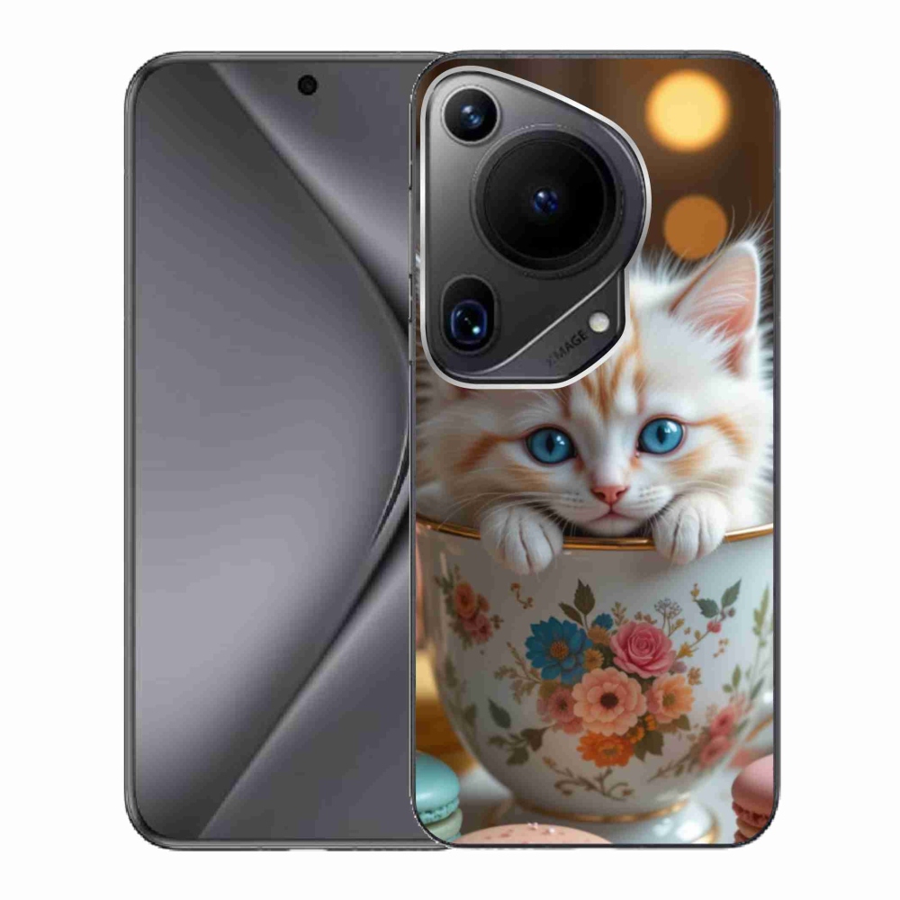 Gélburkolat mmCase a Huawei Pura 70 Ultra számára - aranyos cica 6