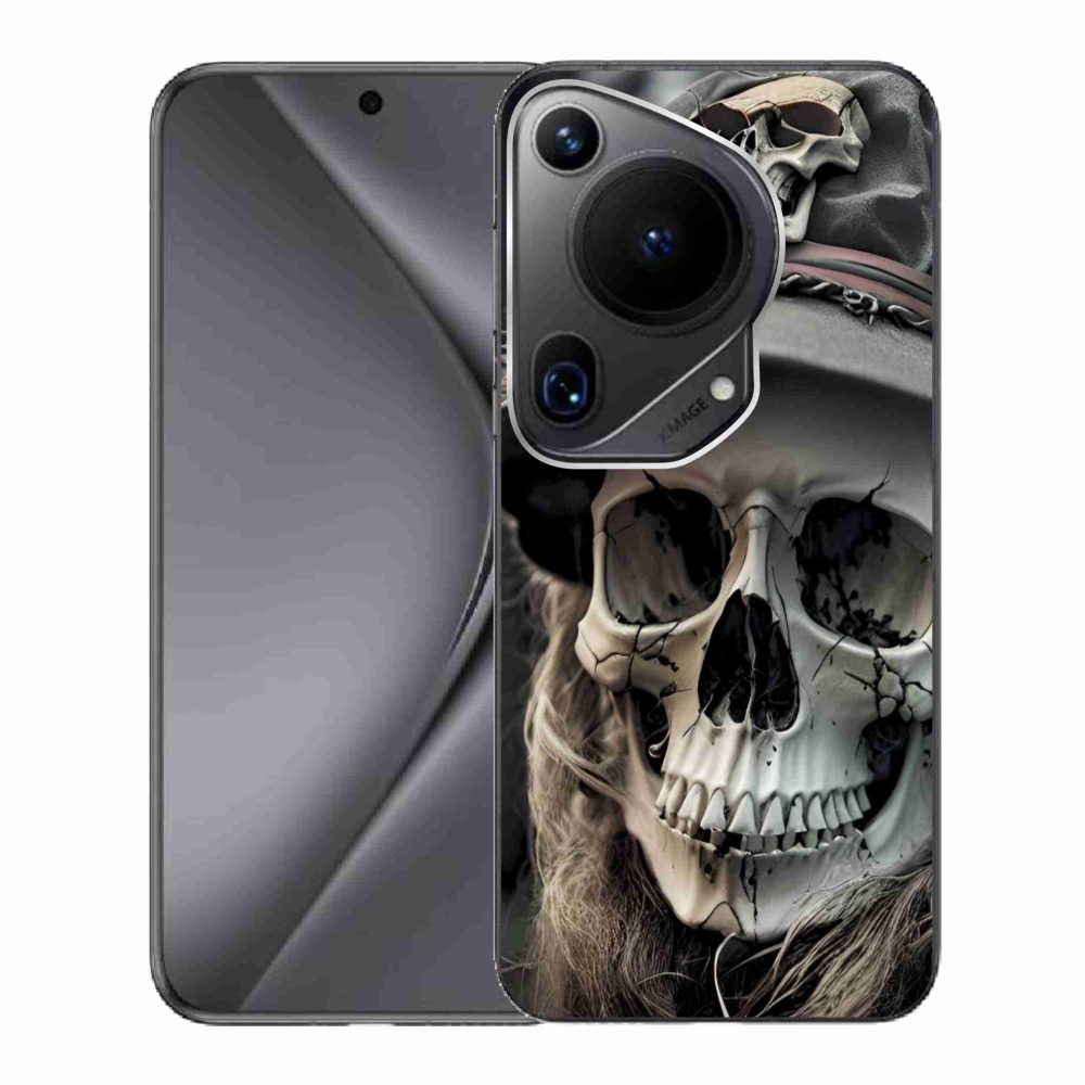 Zselés borítás mmCase a Huawei Pura 70 Ultra számára - sötét koponya