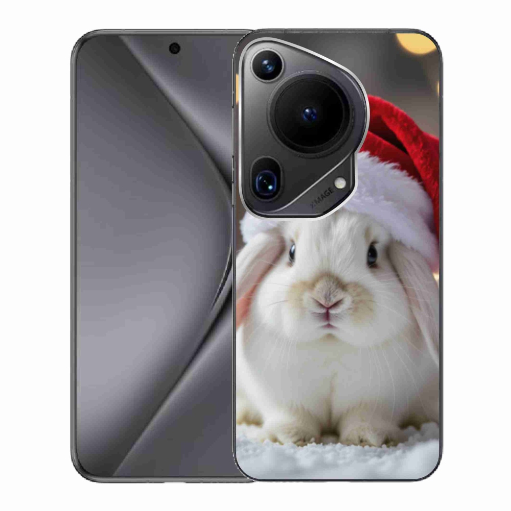 Gél borítás mmCase a Huawei Pura 70 Ultra számára - karácsonyi nyúl