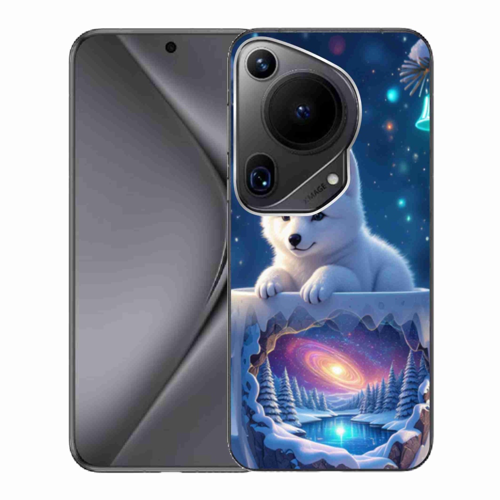 Gél borítás mmCase a Huawei Pura 70 Ultra számára - karácsonyi kölyökkutya