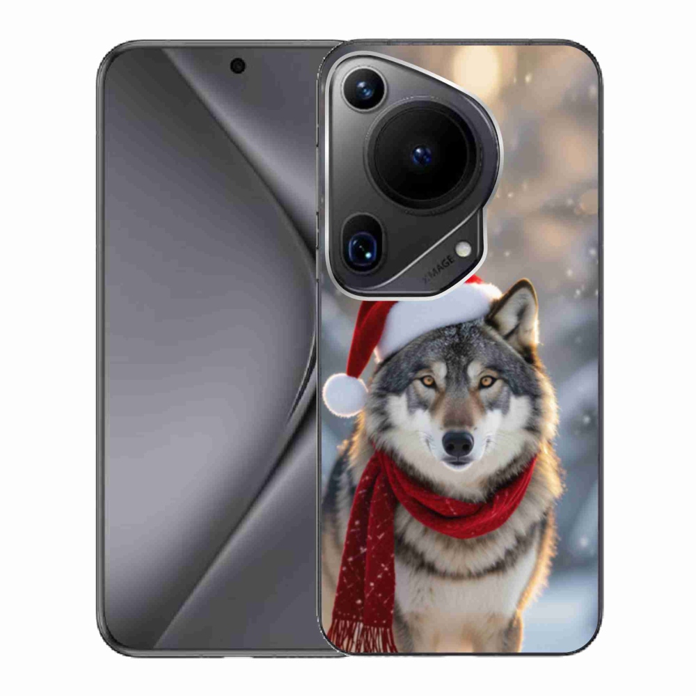 Gél borítás mmCase a Huawei Pura 70 Ultra készülékhez - Karácsonyi farkas