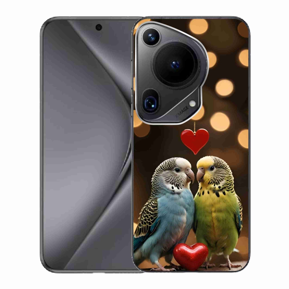 mmCase gél tok a Huawei Pura 70 Ultra-hoz – szerelmes papagájok