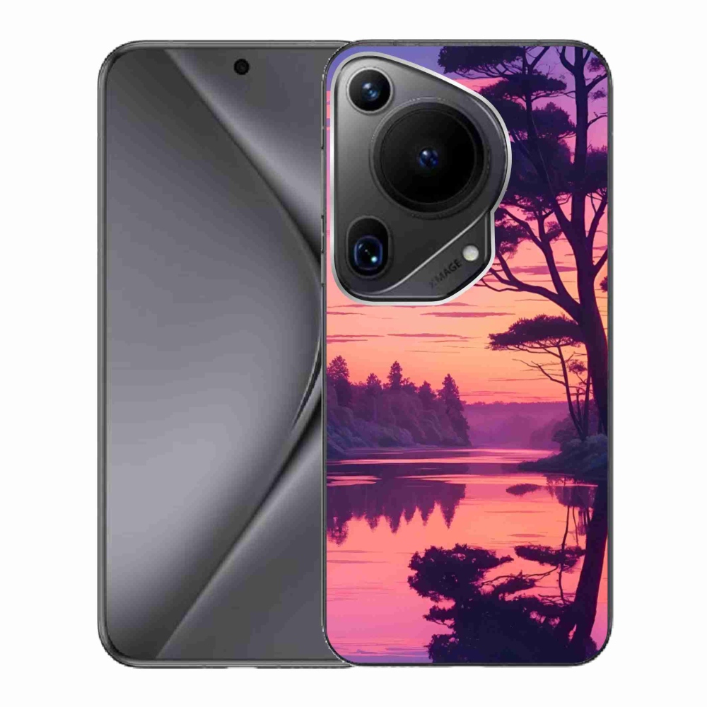 Gél borítás mmCase a Huawei Pura 70 Ultra számára - naplemente a tó felett