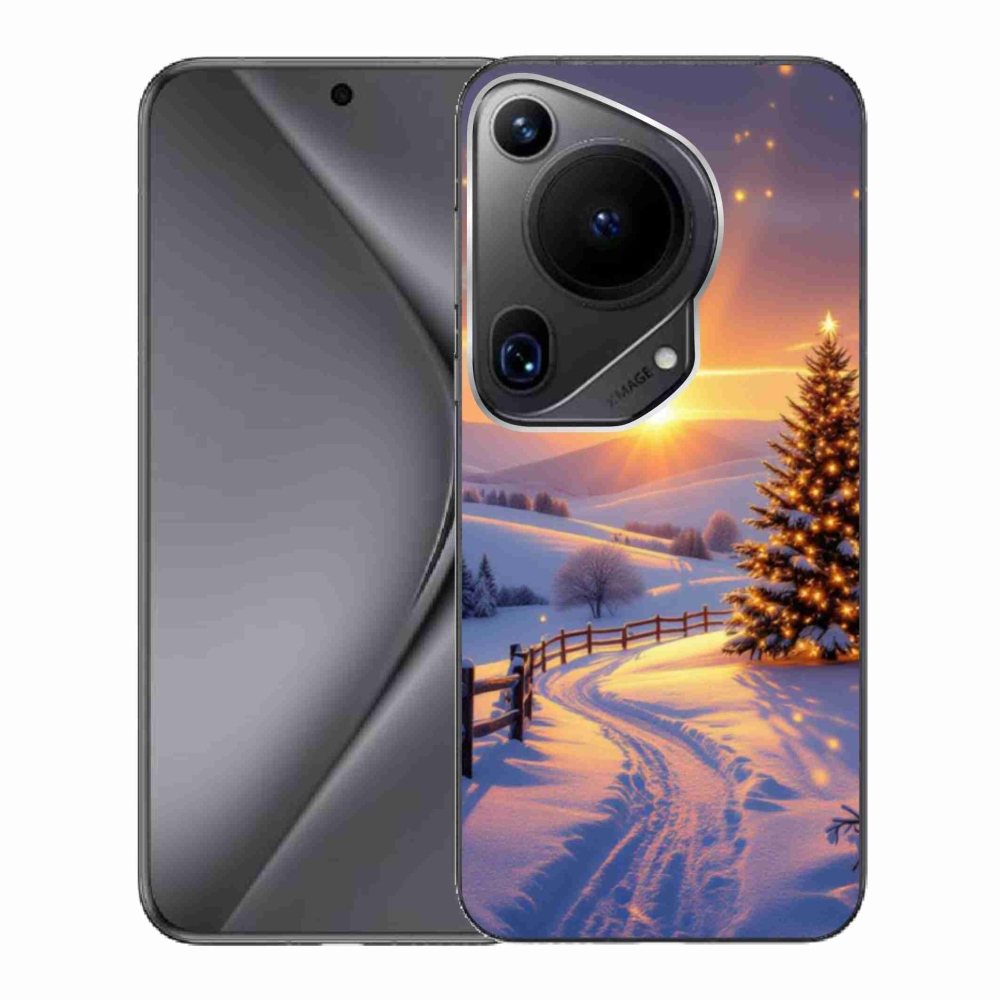 Gél borítás mmCase a Huawei Pura 70 Ultra számára - téli tájkép