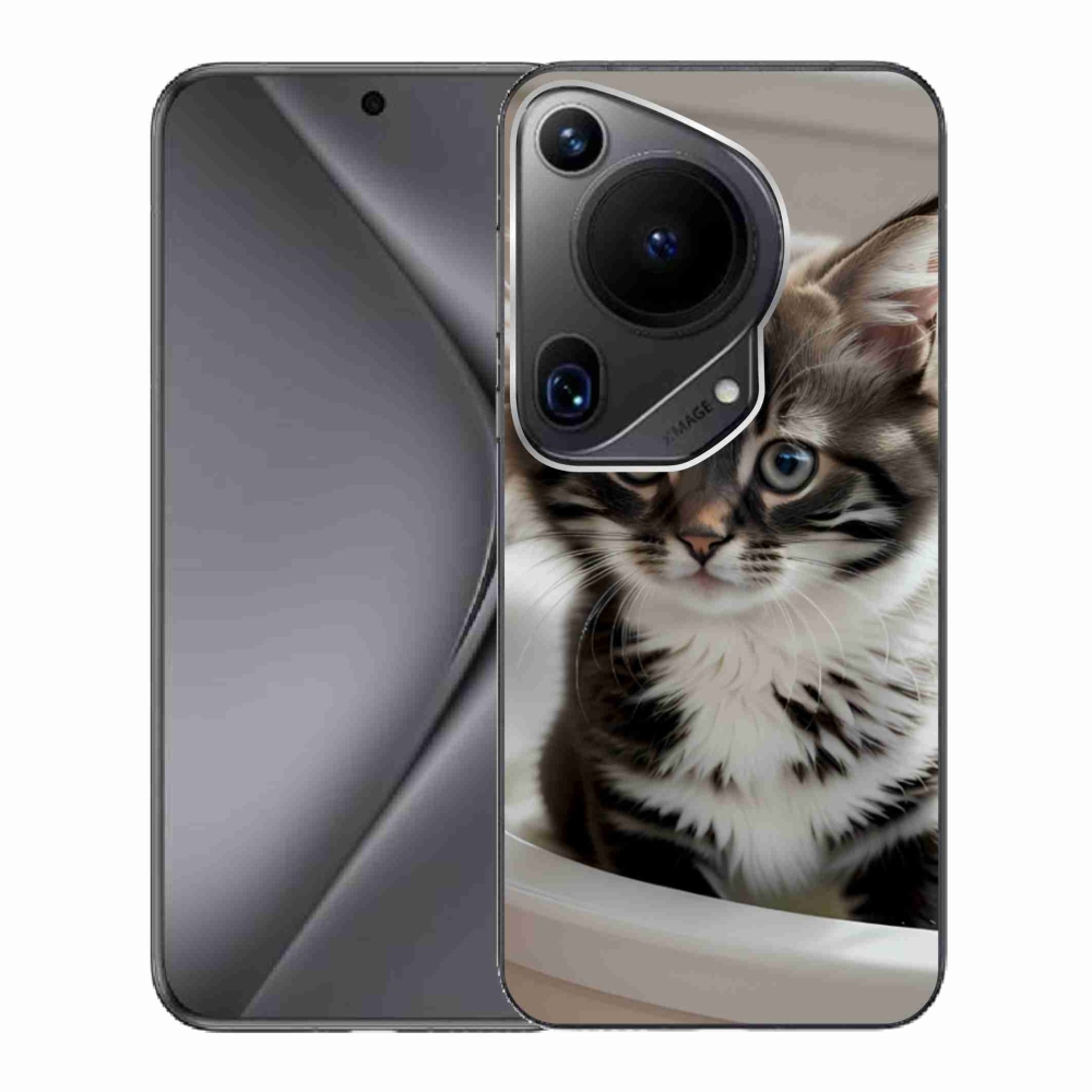 Gél borító mmCase a Huawei Pura 70 Ultra számára - kíváncsi cica