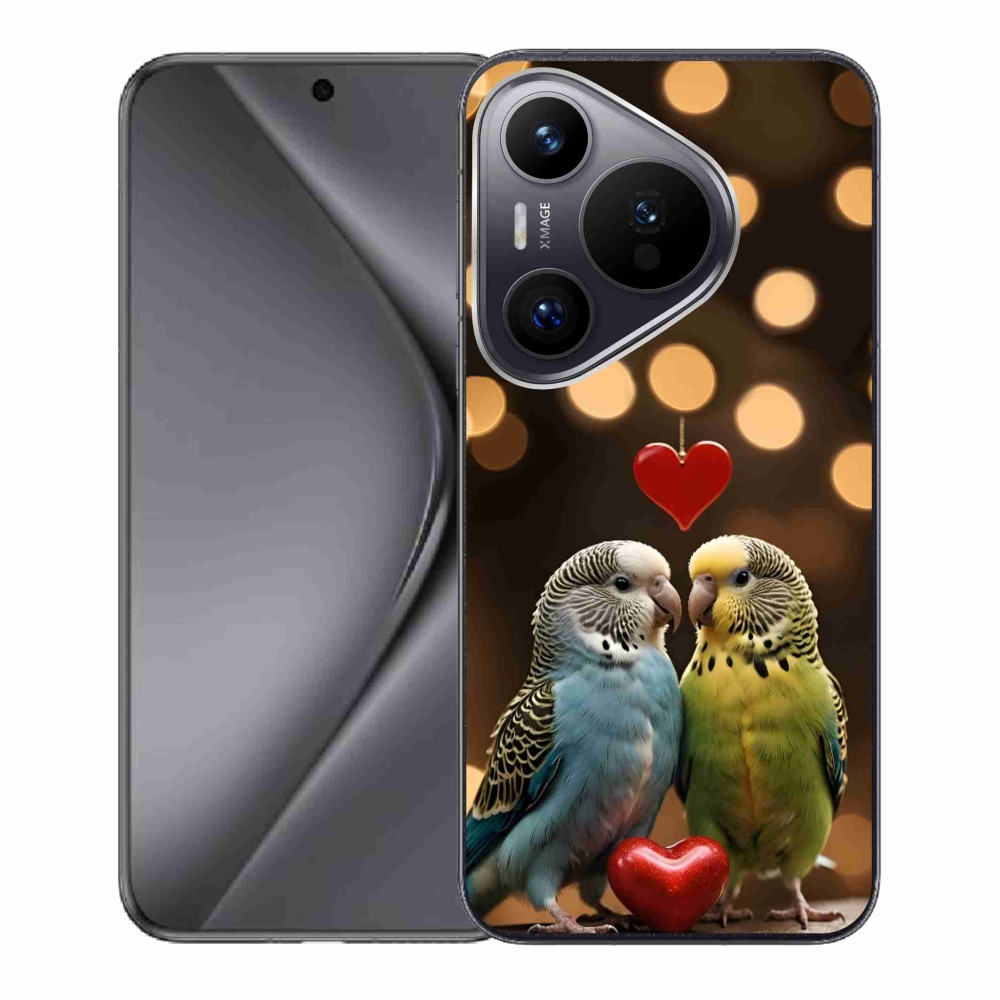 mmCase gélhuzat a Huawei Pura 70-hez – szerelmes papagájok