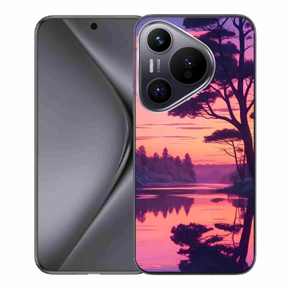 Gél borító mmCase a Huawei Pura 70-hez - naplemente a tó felett