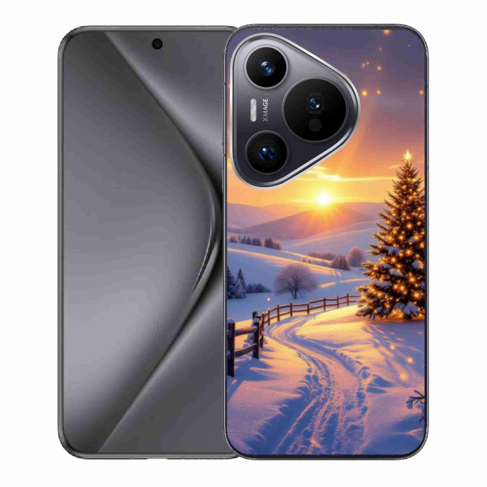 Gél borítás mmCase a Huawei Pura 70 számára - téli tájkép