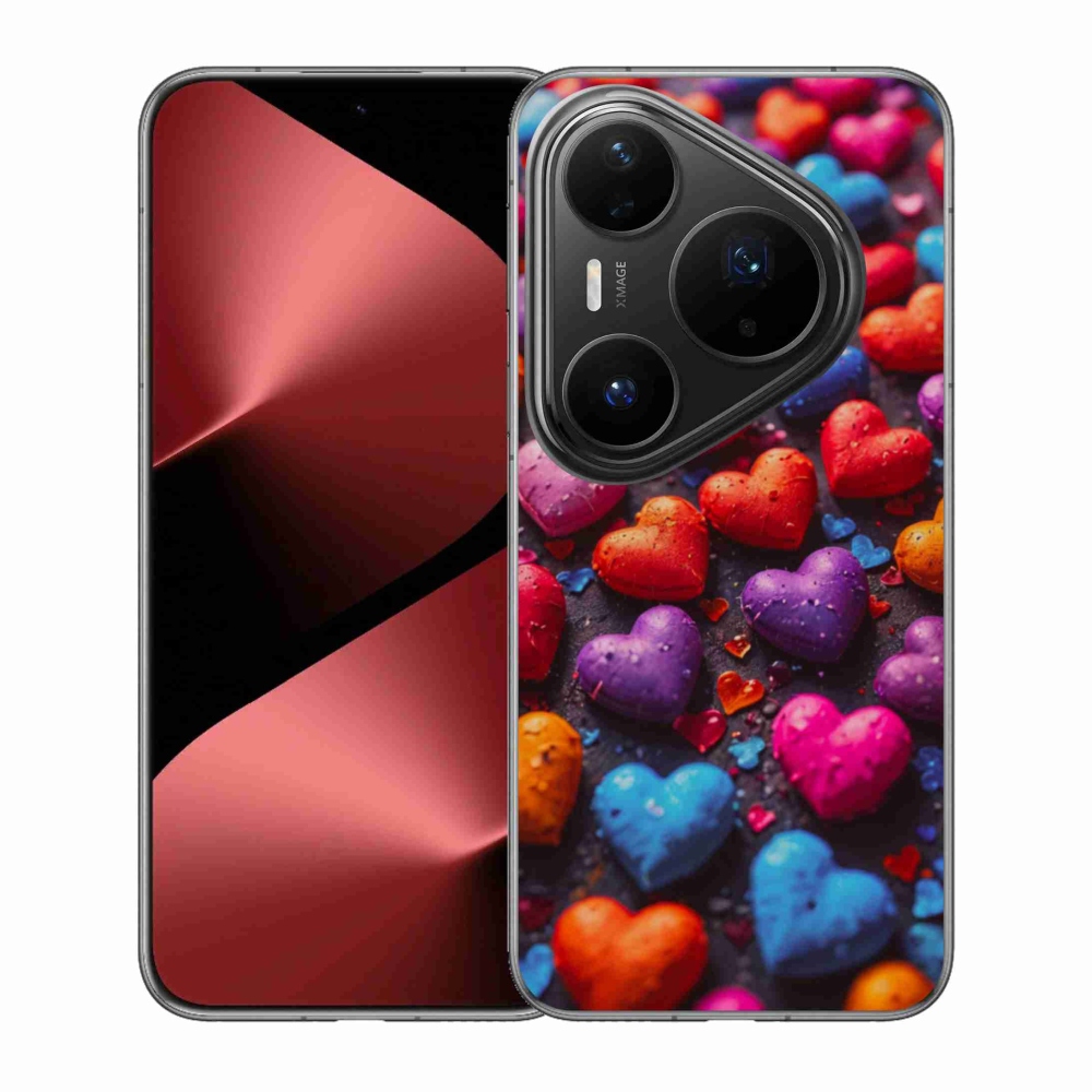 Gél borítás mmCase a Huawei Pura 80 Pro készülékhez - színes szív