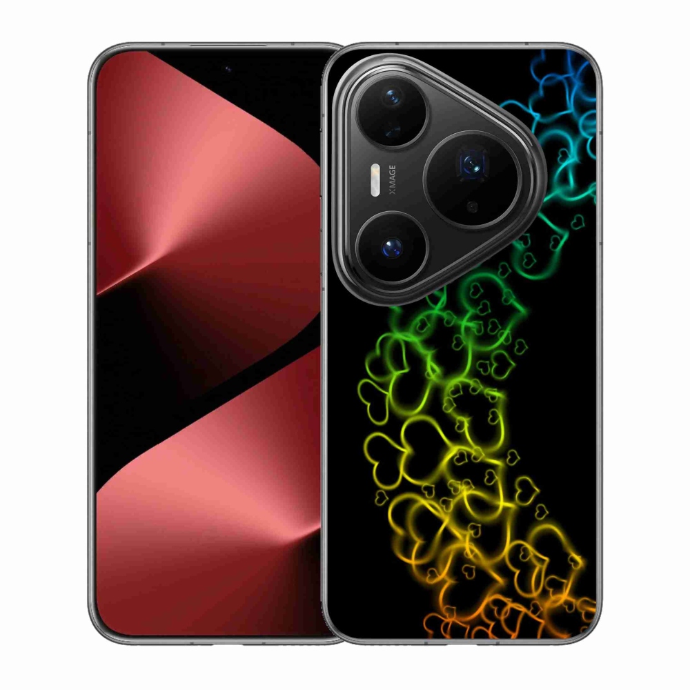 Gél borítás mmCase a Huawei Pura 80 Pro készülékhez - színes szívek