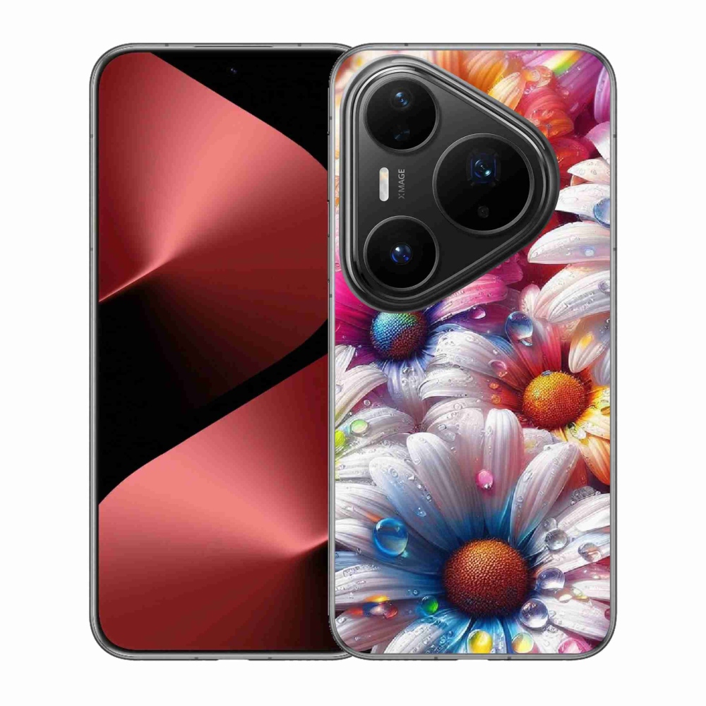 Zselés borítás mmCase a Huawei Pura 80 Pro készülékhez - színes margaréták