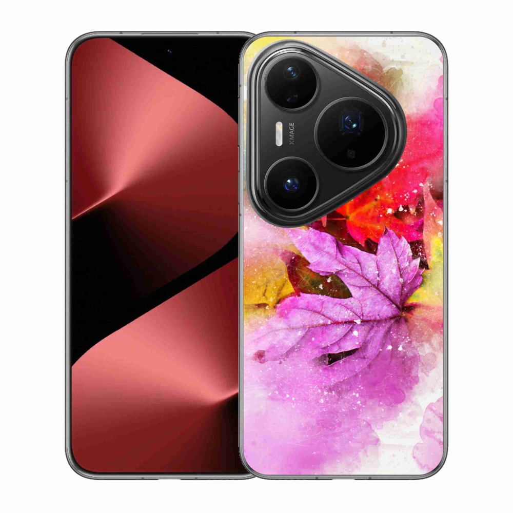 Zselés borítás mmCase a Huawei Pura 80 Pro számára - színes levelek