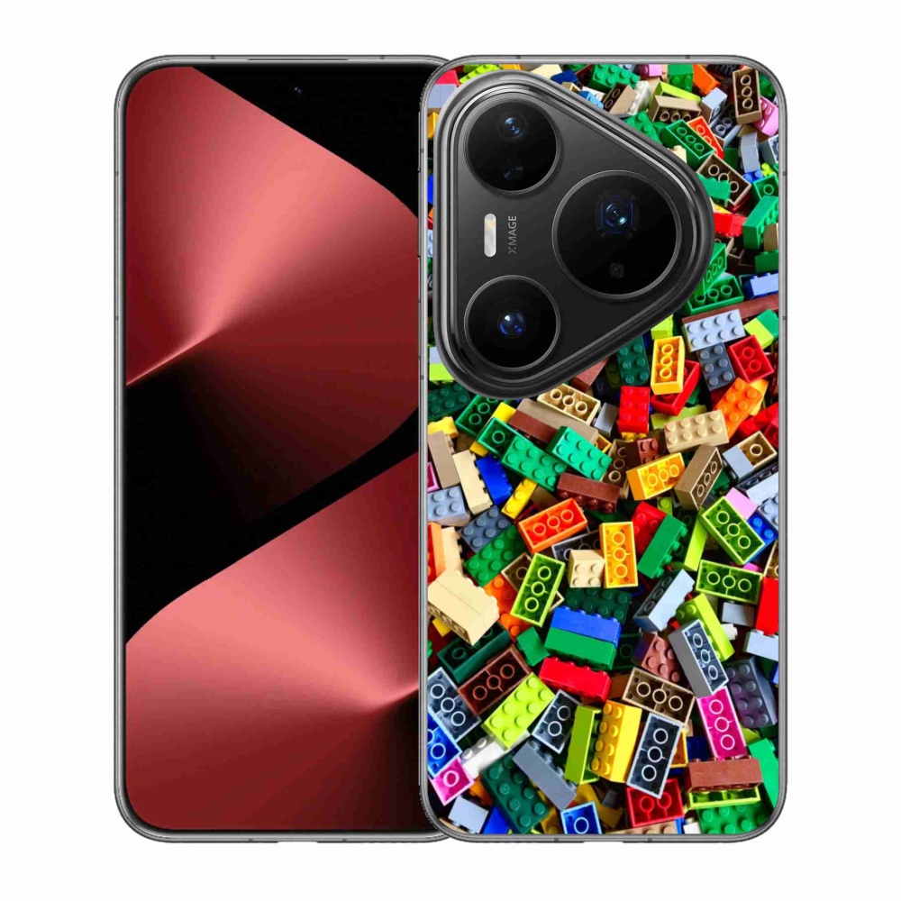 Zselés borítás mmCase a Huawei Pura 80 Pro-n - színes építőelemek