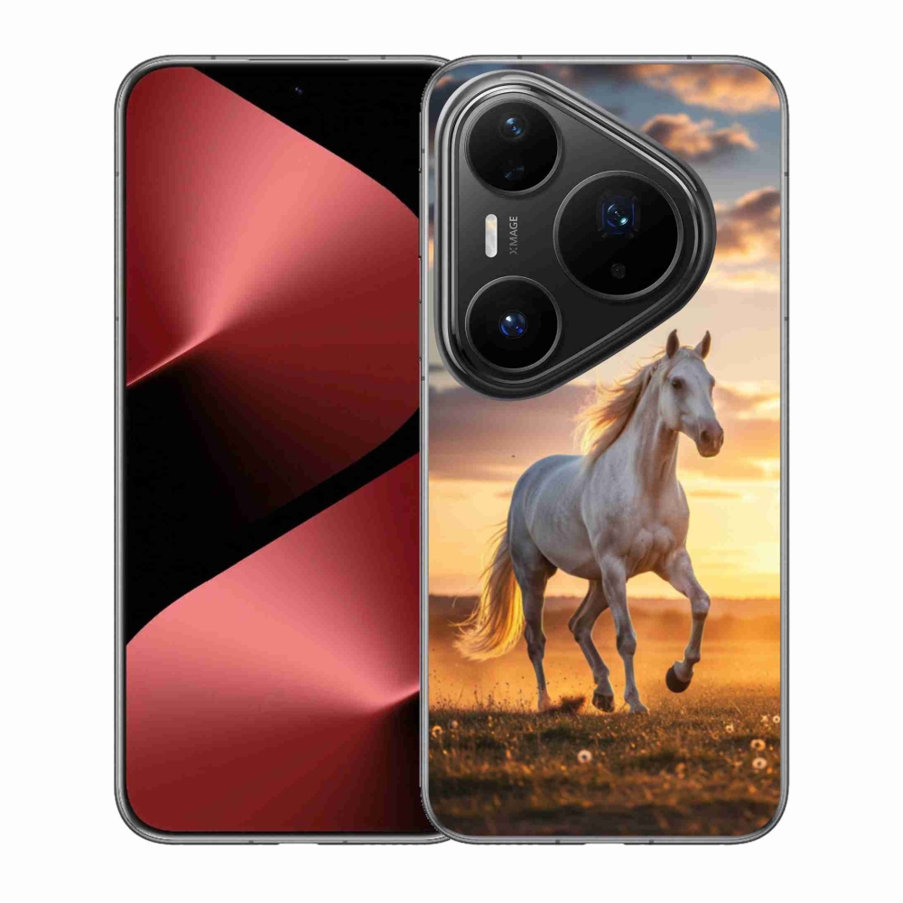 Gél borítás mmCase a Huawei Pura 80 Pro számára - futó fehér ló 2