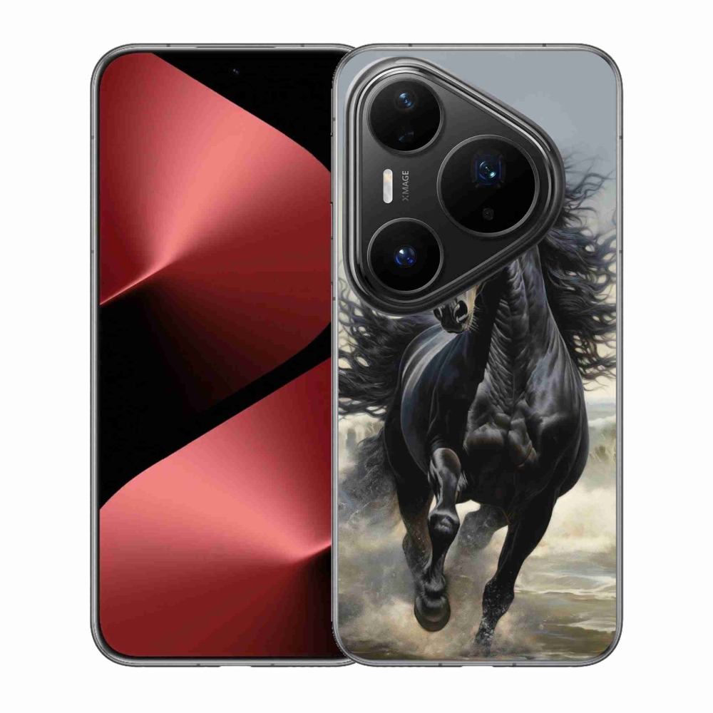 mmCase gélhuzat a Huawei Pura 80 Pro-hoz – futó fekete ló
