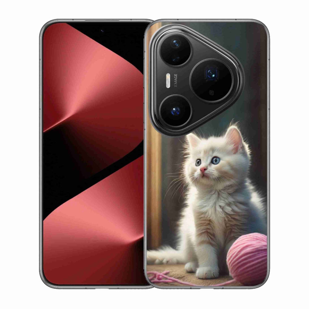 Gél borítás mmCase a Huawei Pura 80 Pro készülékhez - fehér cica 2