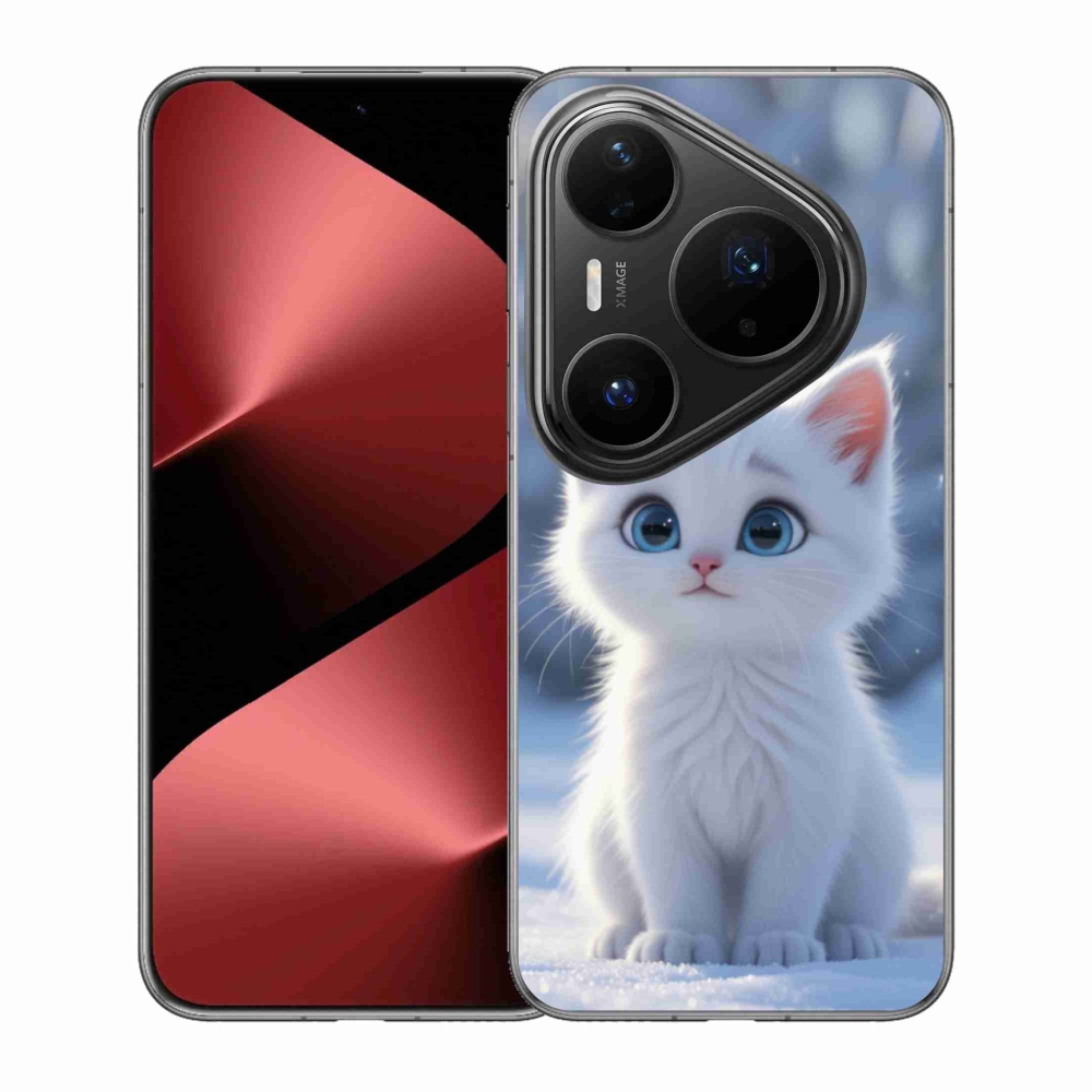 mmCase gél tok a Huawei Pura 80 Pro-hoz – fehér cica 3