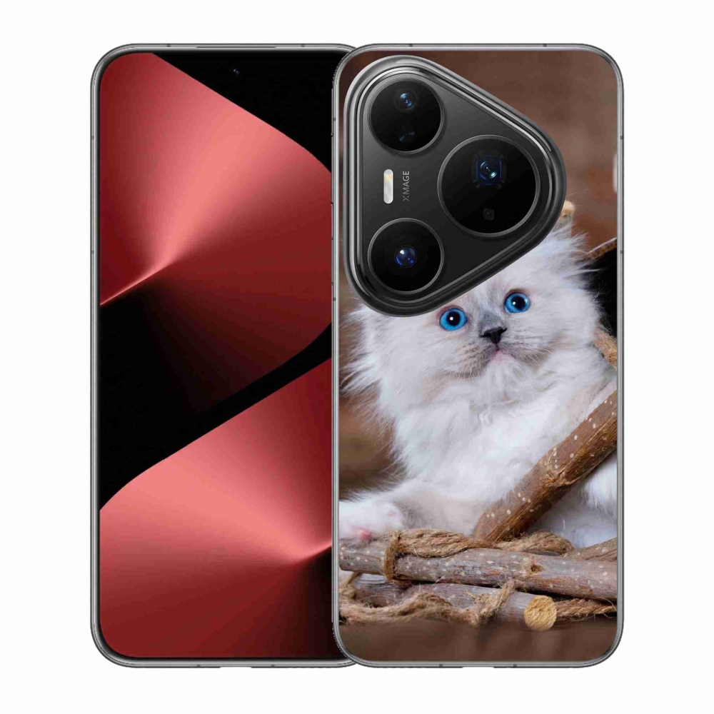 Gél borítás mmCase a Huawei Pura 80 Pro készülékhez - fehér cica