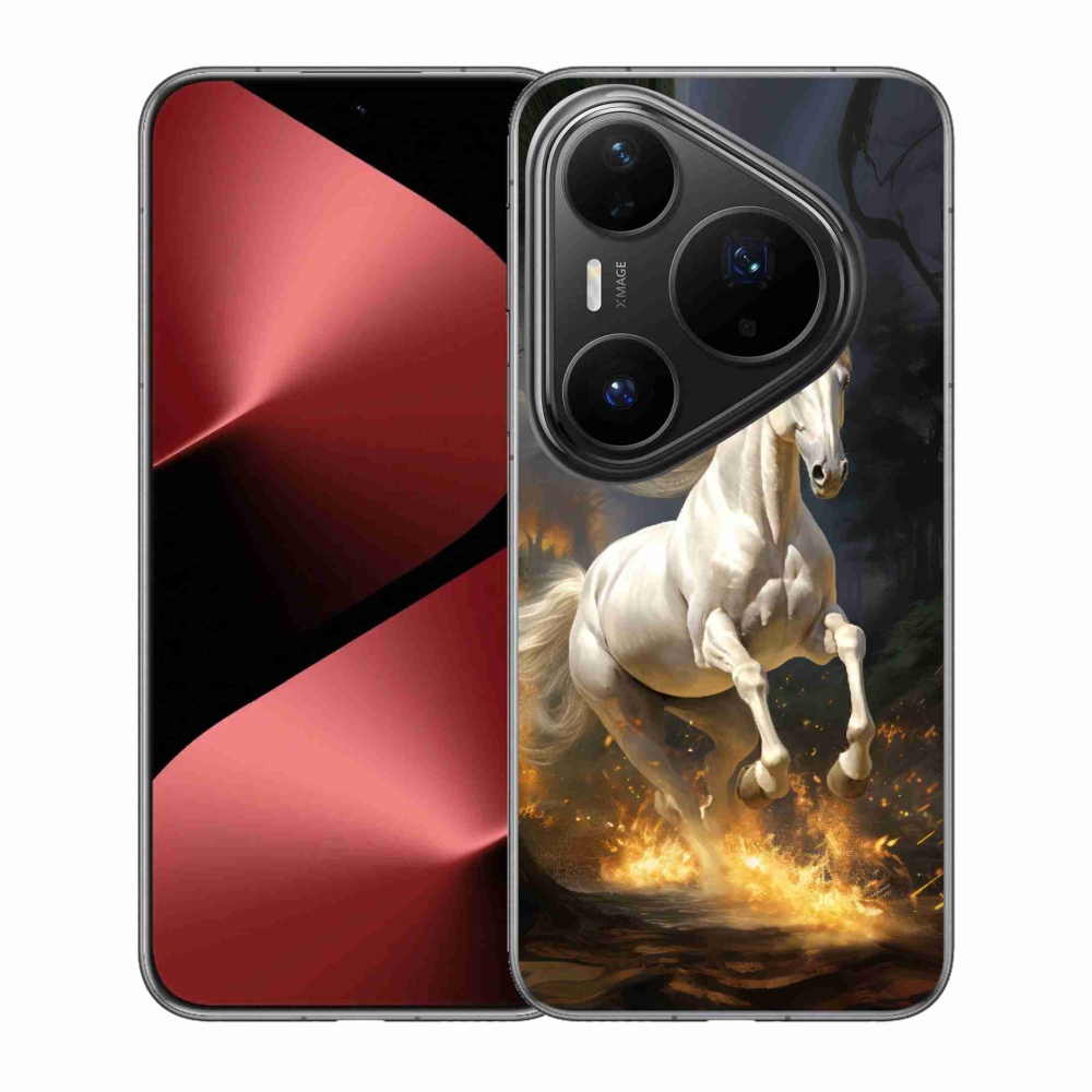Zselés borítás mmCase a Huawei Pura 80 Pro készülékhez - fehér ló 2