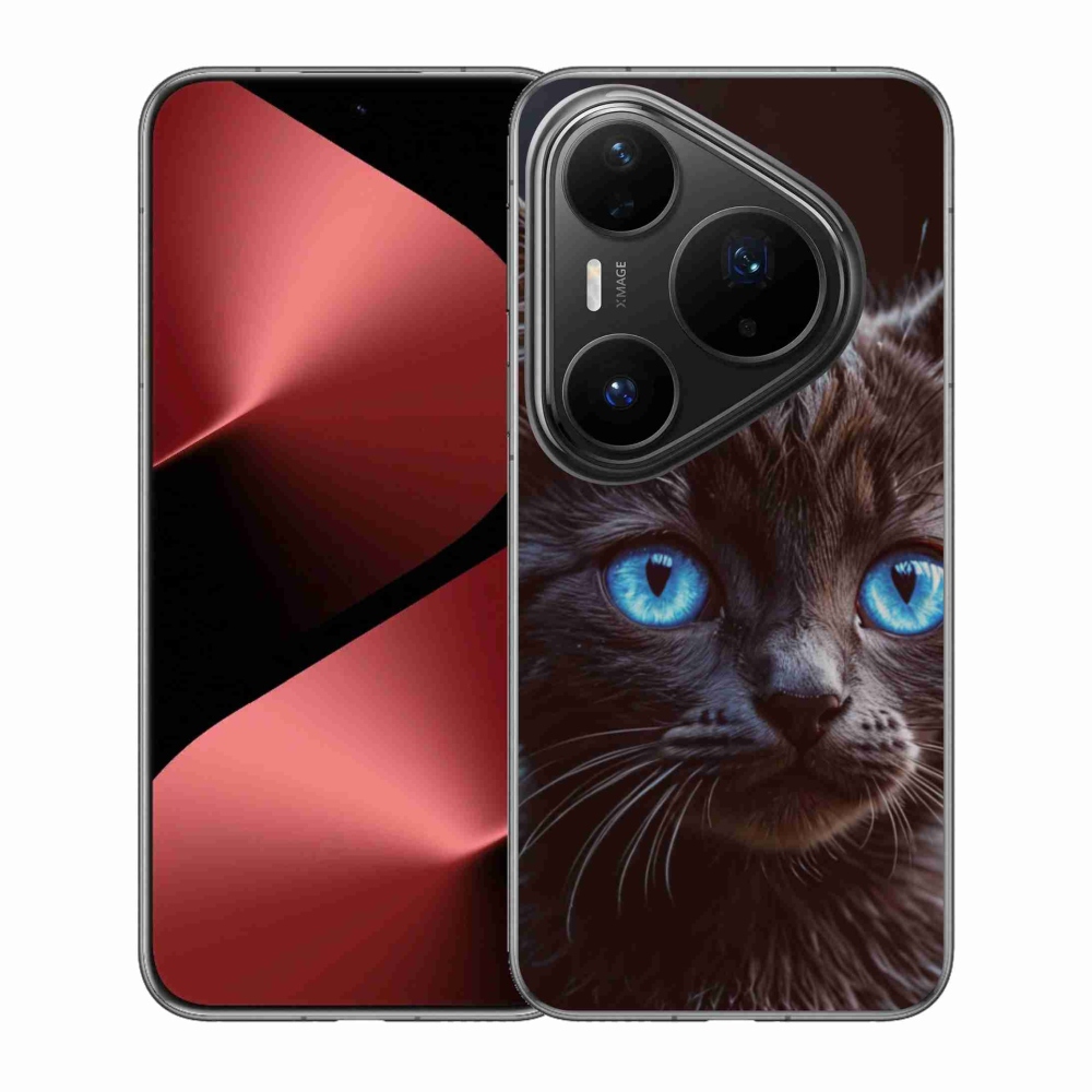 Gél borítás mmCase a Huawei Pura 80 Pro készülékhez - fekete cica 2