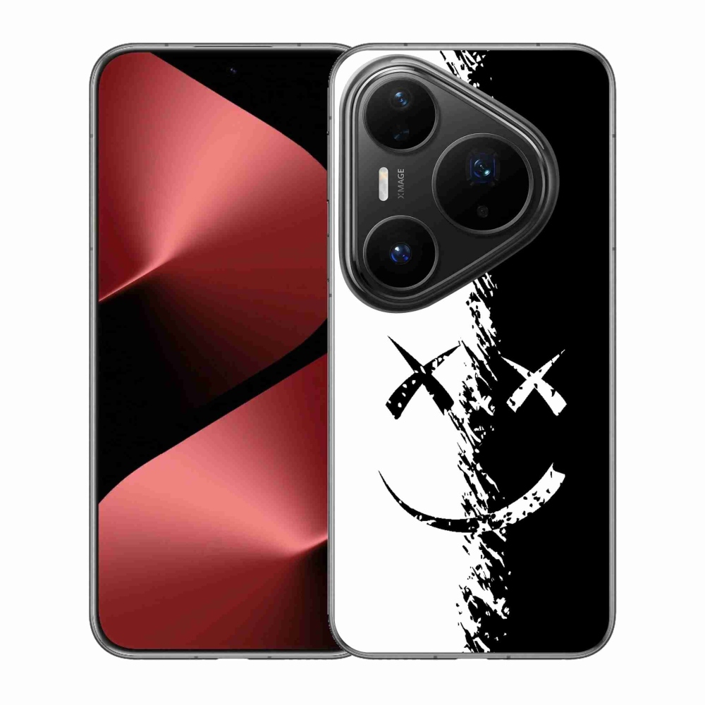 Gél borító mmCase a Huawei Pura 80 Pro készülékhez - fekete-fehér mosolygó