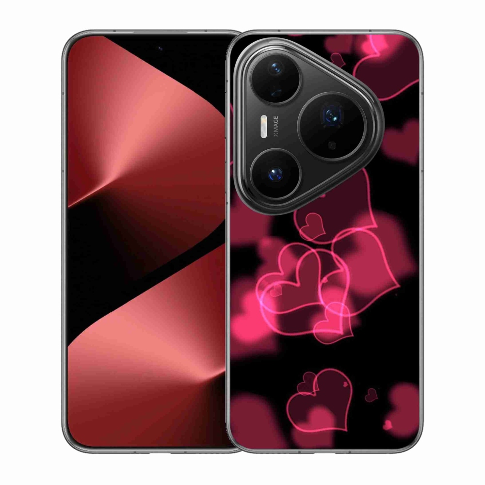 Gél borítás mmCase a Huawei Pura 80 Pro készülékhez - piros szívek