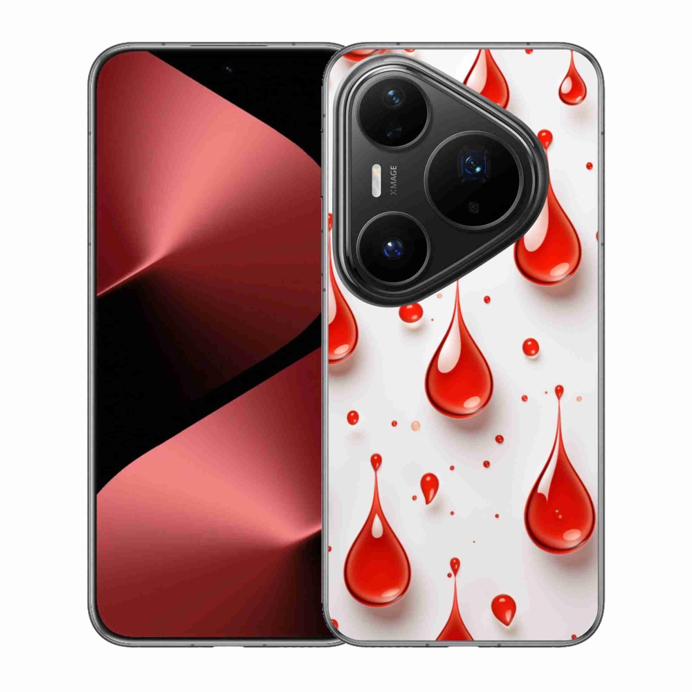 Zselés borítás mmCase a Huawei Pura 80 Pro készülékhez - piros cseppek