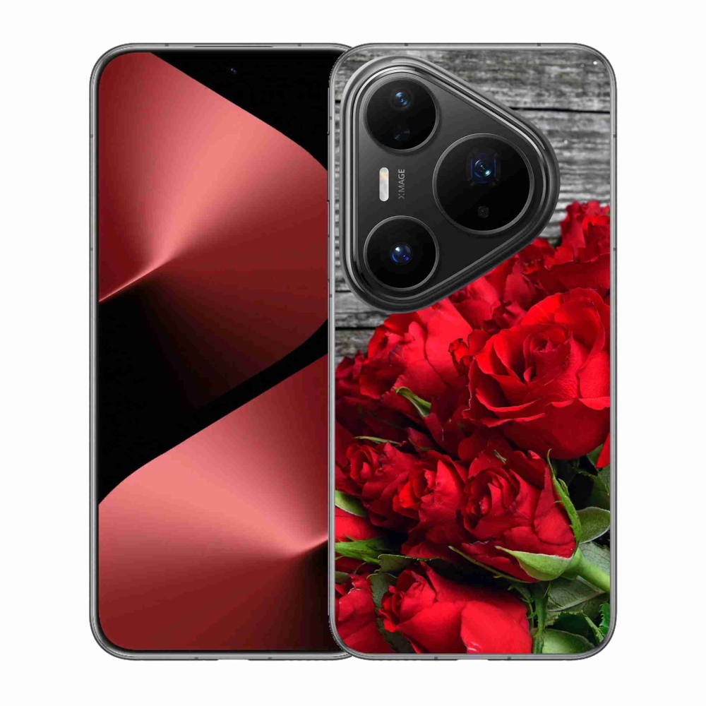 Gél borítás mmCase a Huawei Pura 80 Pro készülékhez - piros rózsa
