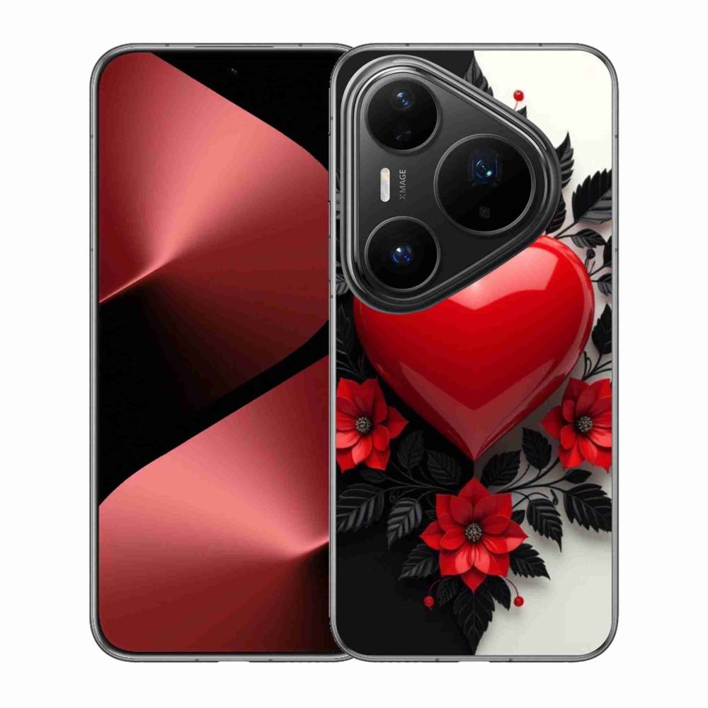Gél borítás mmCase a Huawei Pura 80 Pro készülékhez - piros szív