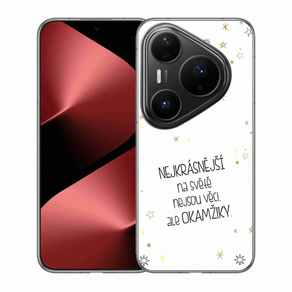 Gél borító mmCase a Huawei Pura 80 Pro - idézet 4 fehér háttérrel