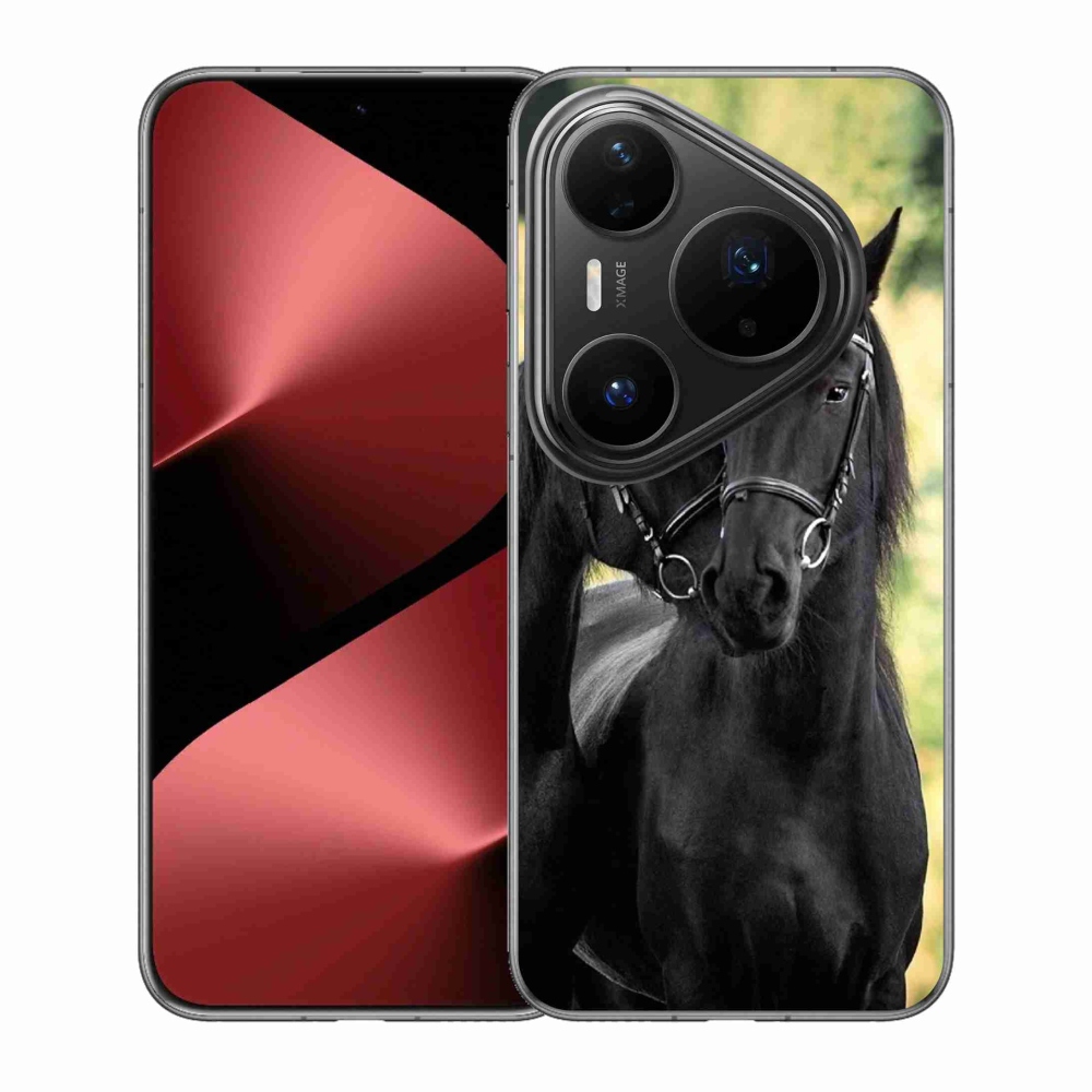 Gél borítás mmCase a Huawei Pura 80 Pro számára - két fekete ló
