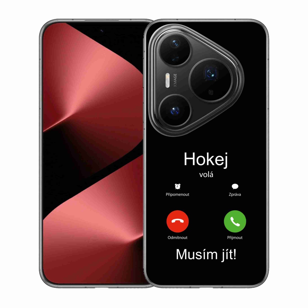 Gél borítás mmCase a Huawei Pura 80 Pro - hoki hívások fekete háttérrel