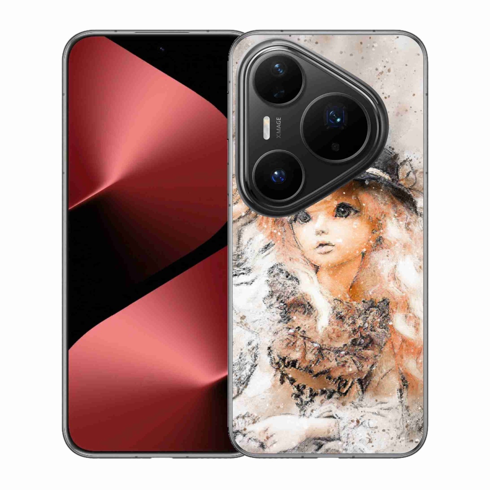 Gél borítás mmCase a Huawei Pura 80 Pro számára - kislány kalapban