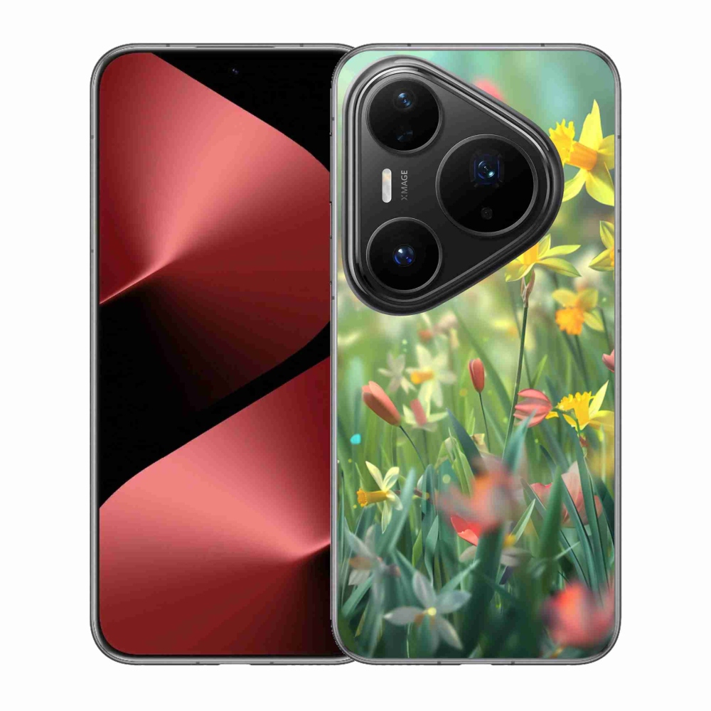 Gél borító mmCase a Huawei Pura 80 Pro számára - tavaszi virágok